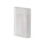 Muuto Ridge vase, 35 cm, white frosted glass