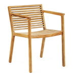 Terassituolit, RIB käsinojallinen tuoli, tiikki - ruostumaton teräs, Luonnonvärinen
