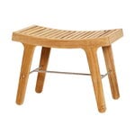 Patio chairs, RIB stool, teak - stainless steel, Natural