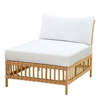 Sika-Design Maggie Exterior center module sofa, natural - white cushion