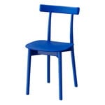 Nine Skinny side chair, blue stained ash