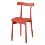 Nine Skinny side chair, red stained ash