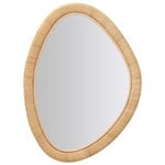 Specchi da parete, Specchio Malou, 70 x 55 cm, rattan naturale, Naturale