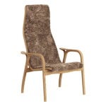 Armchairs & lounge chairs, Lamino easy chair, sheepskin, Sahara, Brown