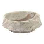 Bowls, Dune bowl, M, 29 cm, light brown marble, Brown