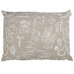 Decorative cushions, Onnenmaa cushion cover, 60 x 80 cm, beige - white, Beige