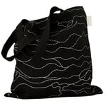 Rakkauden meri canvas bag, black - white
