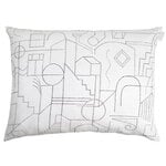 Decorative cushions, Unien talo cushion cover, 60 x 80 cm, white - black, White