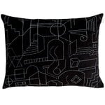 Decorative cushions, Unien talo cushion cover, 60 x 80 cm, black - white, Black