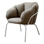 Armchairs & lounge chairs, Same Easy armchair, white - taupe fabric, Beige