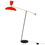 Floor lamps, G1 floor lamp, vermilion red, Black