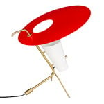 Bordslampor, G24 bordslampa, vermilion red, Vit