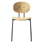 Dining chairs, Piet Hein chair, black - white lacquered oak, Black