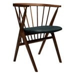 Esszimmerstühle, No 8 Stuhl, Eiche geräuchert – anthrazitfarbenes Leder, Braun