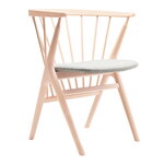 Dining chairs, No 8 chair, soaped beech - light grey Remix 123, Gray