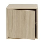 Muuto Stacked shelf module with door, medium, oak