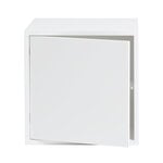 Muuto Stacked shelf module with door, medium, white