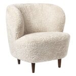 Armchairs & lounge chairs, Stay lounge chair, small, Moonlight sheepskin - walnut, White