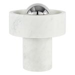 Tom Dixon Stone ladattava pöytävalaisin, valkoinen marmori - hopea