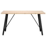 Front Pine 140 table, pine - black oak