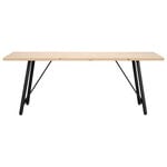 Front Pine 195 table, pine - black oak