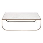 Asplund Tati coffee table, 90 cm, low, nougat - Carrara