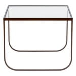 Sohvapöydät, Tati sohvapöytä, 63,5 cm, korkea, pronssi - kirkas lasi, Ruskea