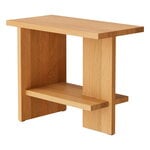 Nine Tee side table, rectangular, matt lacquered oak