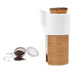 Warm teapot 6 dl, white - oak, cork lid