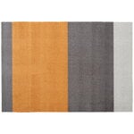 Stripes horizontal floor mat, 90 x 130 cm, grey -  muted yellow