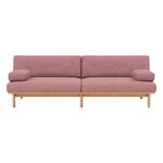 TAKT T19 Spoke Sofa with armrests, oak - rose Kvadrat Autumn  0651