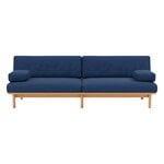 TAKT T19 Spoke Sofa with armrests, oak - cobalt blue Kvadrat Autumn  0651
