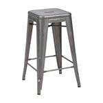 Tolix Bar stool H65, glossy varnished raw steel