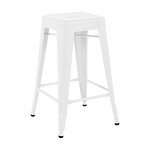 Tolix Tabouret de bar H65, blanc mat