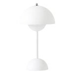 Illuminazione, Lampada da tavolo portatile Flowerpot VP9, bianco opaco, Bianco