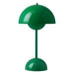 Flowerpot VP9 portable table lamp, signal green