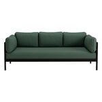 Sofas, Easy 3-seater sofa, graphite black - forest green, Green
