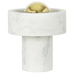 Portable lamps, Stone portable LED table lamp, white marble, White