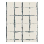 Marimekko Taite cotton/hemp fabric, white - dark blue