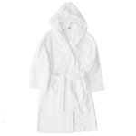 Bathrobes, Hooded bathrobe, snow white, White
