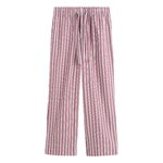 Tekla Poplin pyjama pants, rhubarb stripes