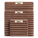 Tekla Terry towel, rust stripes