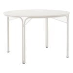 Terassipöydät, Thorvald SC98 ruokapöytä, pyöreä 115 cm, ivory, Valkoinen