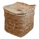Storage baskets, Taina basket with lid, 48 x 58 cm, Natural
