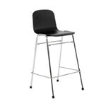 Tabourets et chaises de bar, Chaise de comptoir Touchwood, 65 cm, noir - chrome, Noir