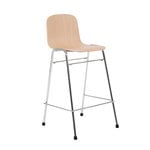 Touchwood counter chair, 65 cm, natural beech - chrome