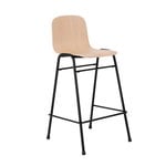 Bar stools & chairs, Touchwood counter chair, 65 cm, natural beech - black steel, Black