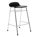 Bar stools & chairs, Touchwood counter stool, 65 cm, black - chrome, Black