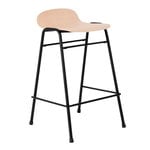 Bar stools & chairs, Touchwood counter stool, 65 cm, natural beech - black steel, Black