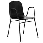 Dining chairs, Touchwood armchair, black - black steel, Black